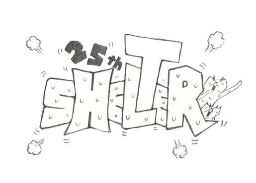 祝・SHELTER25周年! 芦沢ムネトがロゴを制作